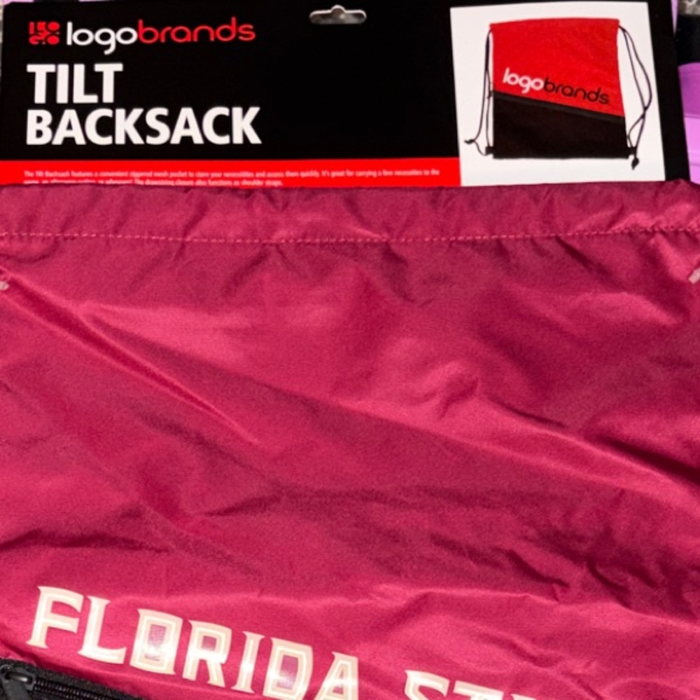 Logo Brands Florida State Tilt Backpack - Red and Black